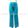 Women's jogger pants, T/C velour, applique w/ lurex embroidery, color hotfix, OEM services provided